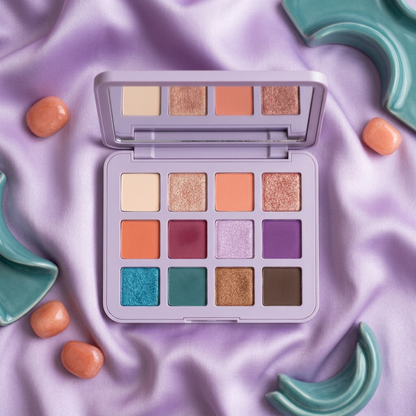 Main image 2: palette styled on lilac satin