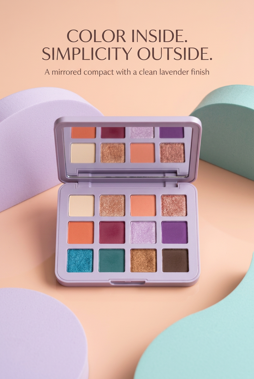 Detail 3: unbranded lavender mirrored compact